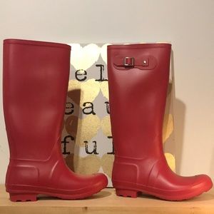 Red Rubber Rain Boots